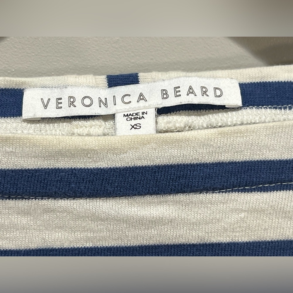 Veronica Beard Lincoln Nautical Stripe Boat Neck Top XS - Picture 4 of 7